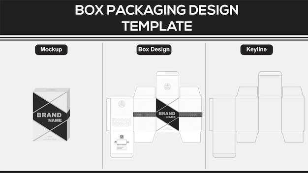 Plantilla de diseño de empaque de caja