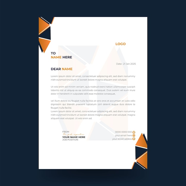 plantilla de diseño de encabezado abstracto y moderno