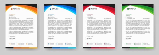 plantilla de diseño de encabezados coloridos para negocios corporativos