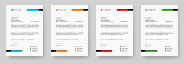 plantilla de diseño de encabezados coloridos para negocios corporativos
