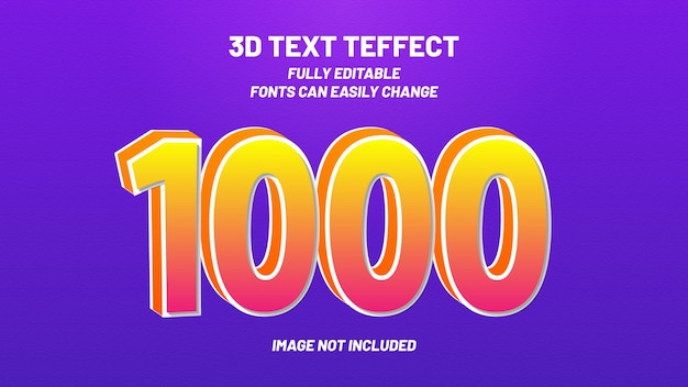 Plantilla de diseño de Eps de efecto de texto vectorial editable en 3D