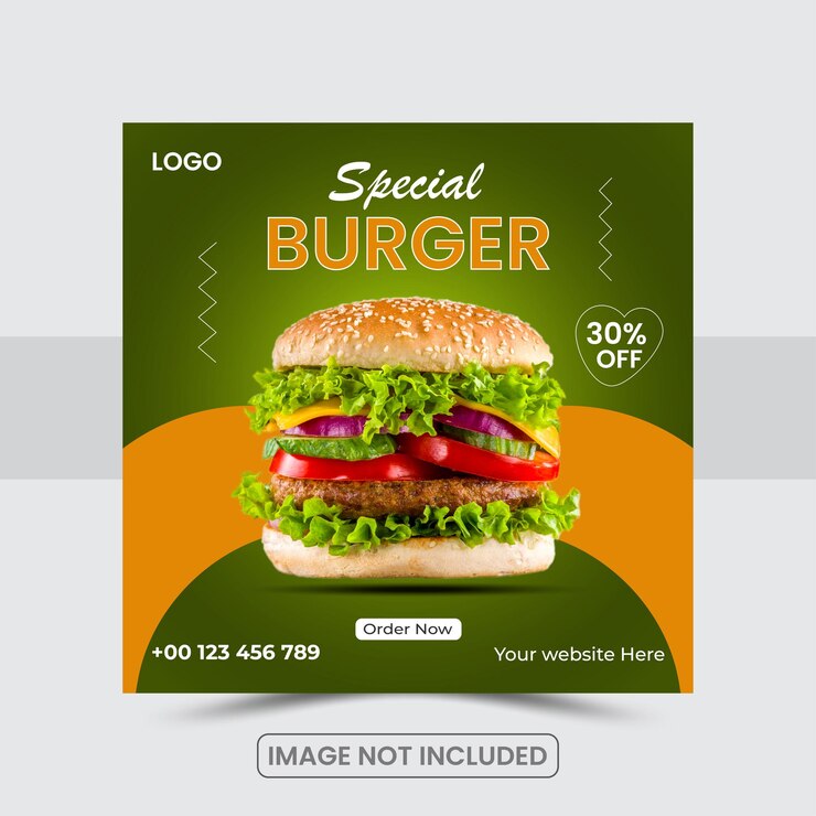 plantilla de diseño especial de hamburguesas