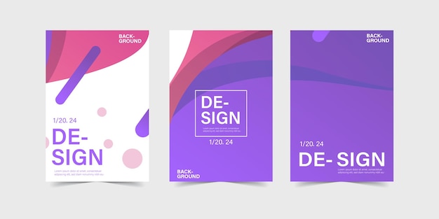 plantilla de diseño de estilo plano de estandarte abstracto