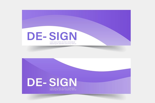 plantilla de diseño de estilo plano de estandarte abstracto