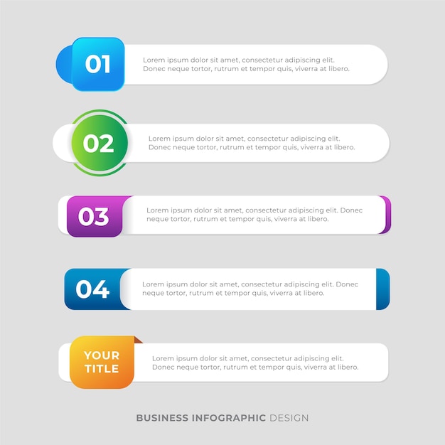 Plantilla de diseño de etiqueta de infografía empresarial