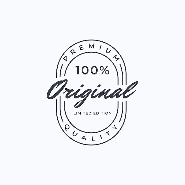 plantilla de diseño de la etiqueta de la insignia de calidad premium