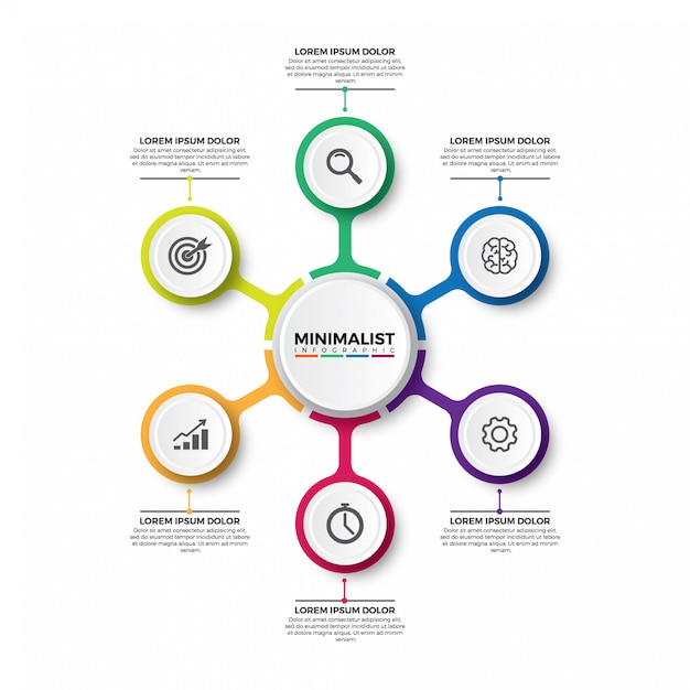 Plantilla de diseño de etiqueta de vector infografía