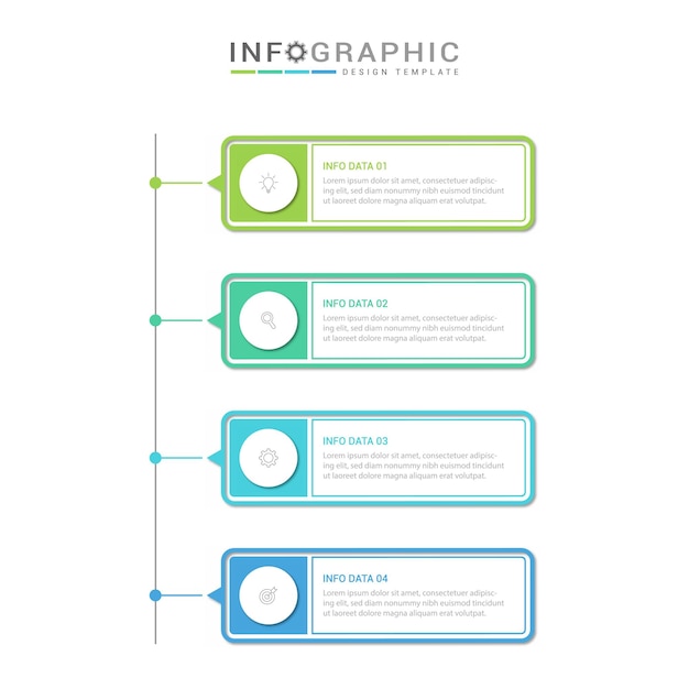 plantilla de diseño de etiquetas infográficas vectoriales 456 opciones o pasos