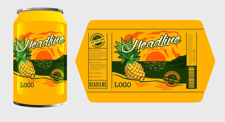 Vector plantilla de diseño de etiquetas de jugo