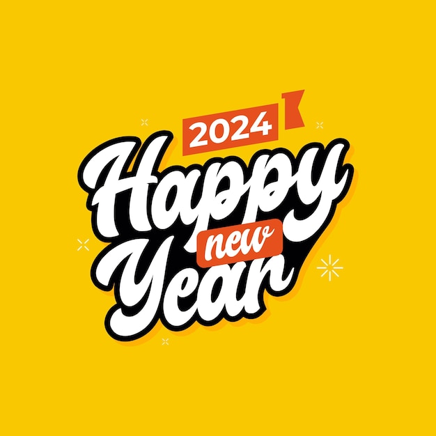 plantilla de diseño feliz año nuevo 2024