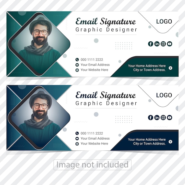 Plantilla de diseño de firma de correo electrónico creativo