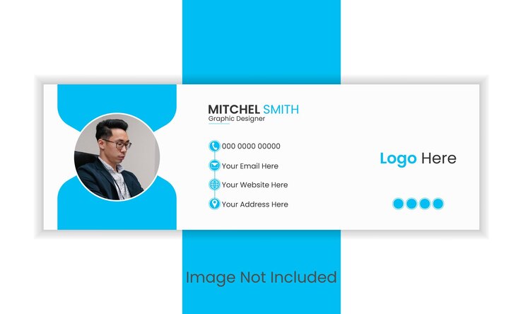 Plantilla de diseño de firma de correo electrónico creativo