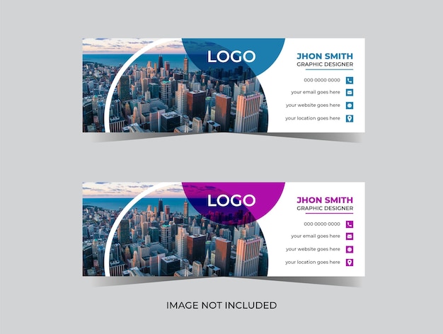 Plantilla de diseño de firma de correo electrónico empresarial
