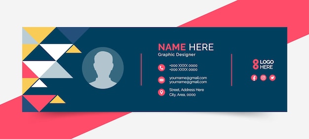 Plantilla de diseño de firma de correo electrónico del especialista en el éxito del cliente