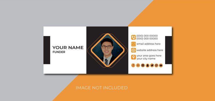 plantilla de diseño de firma de correo electrónico Html creativa