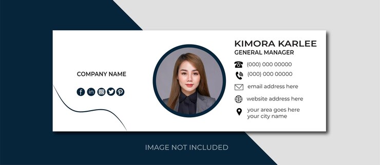 plantilla de diseño de firma de correo electrónico Html creativa