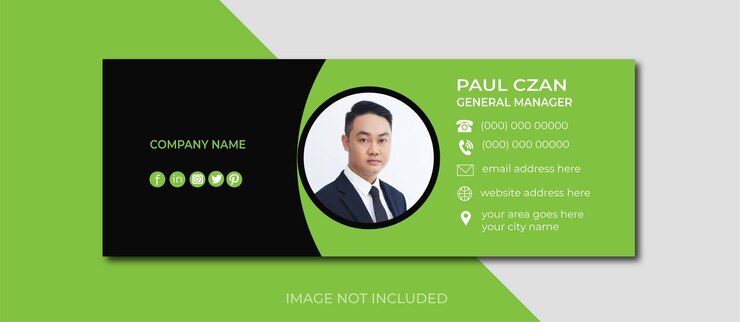 plantilla de diseño de firma de correo electrónico Html creativa