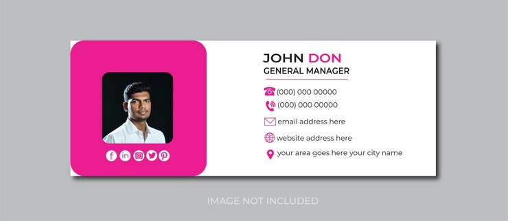 plantilla de diseño de firma de correo electrónico Html creativa