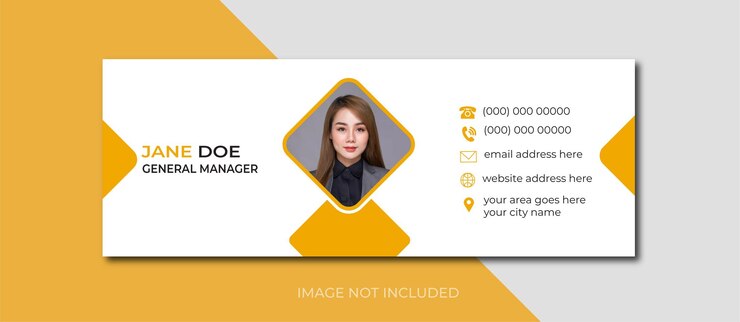 plantilla de diseño de firma de correo electrónico Html creativa