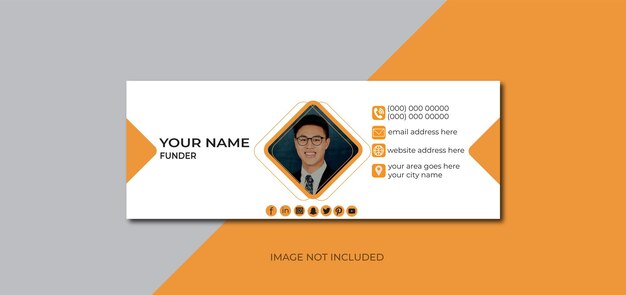 plantilla de diseño de firma de correo electrónico Html creativa