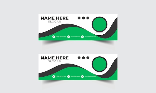 plantilla de diseño de firma de correo electrónico moderna plantilla de diseño de cartel de anuncios de banner