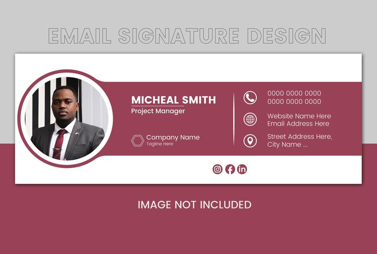 Plantilla de diseño de firma de correo electrónico