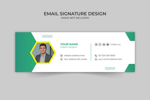 Plantilla de diseño de firma de correo electrónico