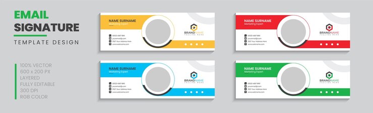 Plantilla de diseño de firma de correo electrónico