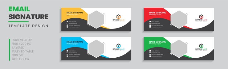 Plantilla de diseño de firma de correo electrónico