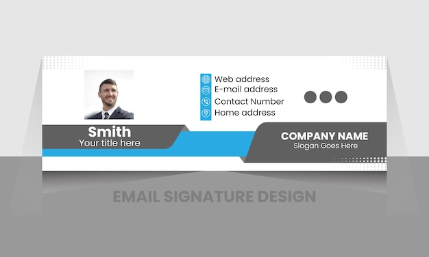 Plantilla de diseño de firma de correo electrónico