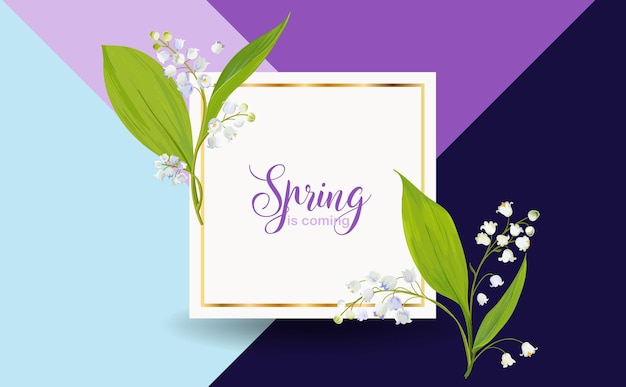 Plantilla de diseño floral de primavera para tarjeta, banner de venta