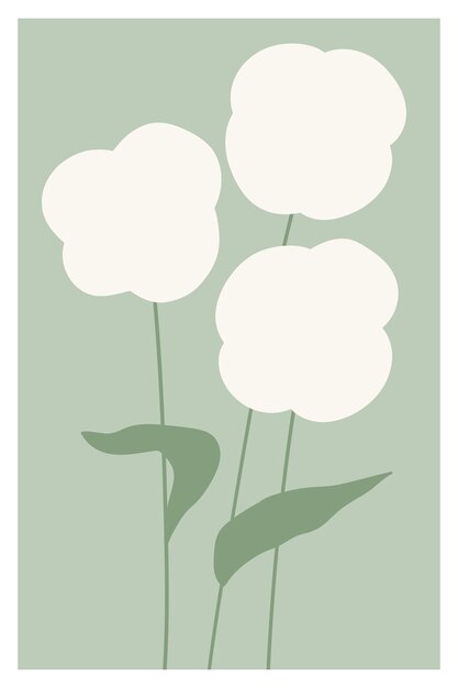 Plantilla de diseño floral vectorial para la decoración del hogar del volante del cartel de la tarjeta y otros usos