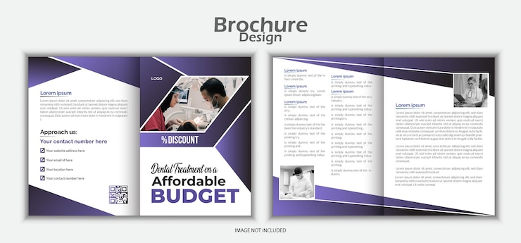 plantilla de diseño de folleto bifold creativo corporativo vectorial