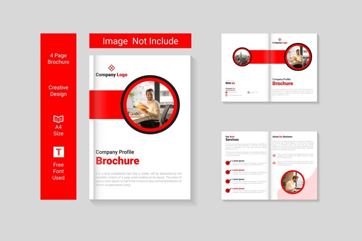 Plantilla de diseño de folleto comercial