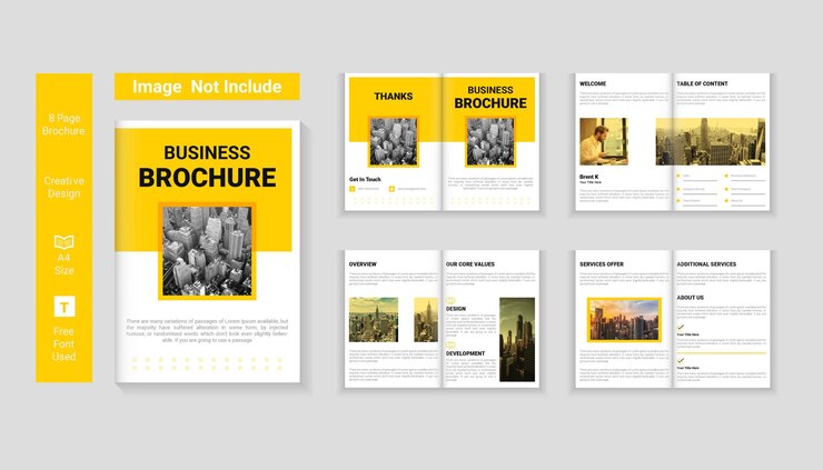 Plantilla de diseño de folleto comercial