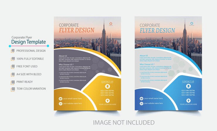 Plantilla de diseño de folleto corporativo profesional