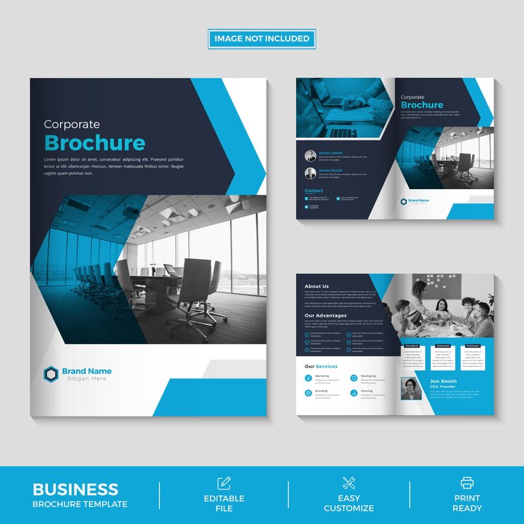 Vector plantilla de diseño de folleto corporativo