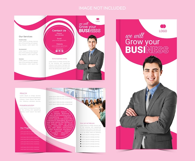 Plantilla de diseño de folleto corporativo