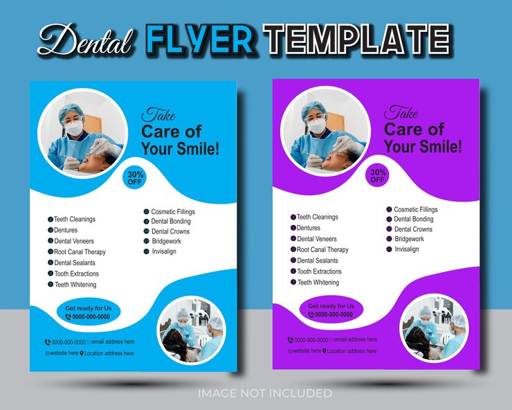 plantilla de diseño de folleto dental