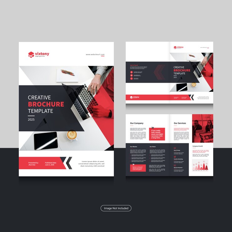 Vector plantilla de diseño de folleto empresarial corporativo bi fold limpio en formato a4.