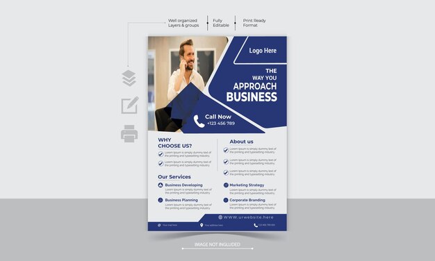 plantilla de diseño de folleto empresarial creativo archivo vectorial