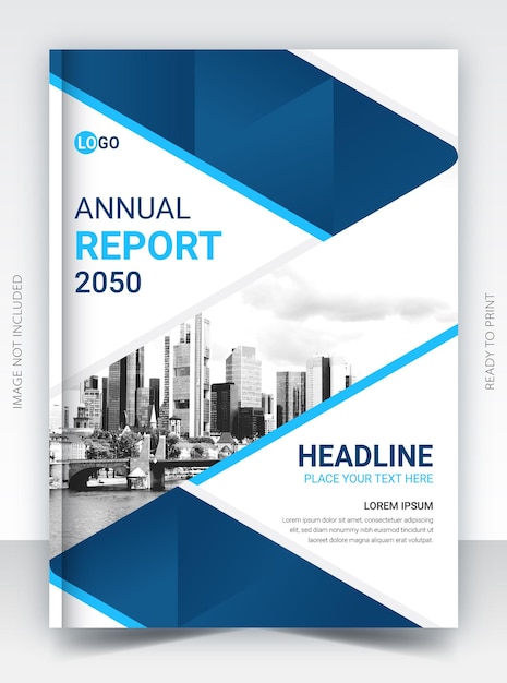 plantilla de diseño de folleto empresarial Vector Blue