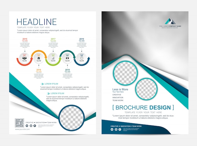Vector plantilla de diseño de folleto, fondo de diseño de portada de folleto