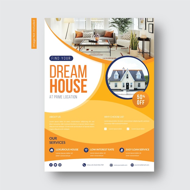 plantilla de diseño de folleto inmobiliario