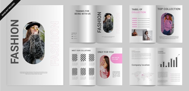 plantilla de diseño de folleto de moda