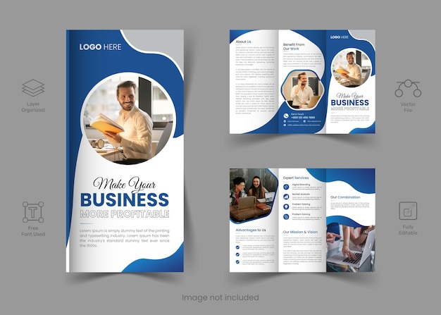 plantilla de diseño de folleto de negocios premium de Vector Professional