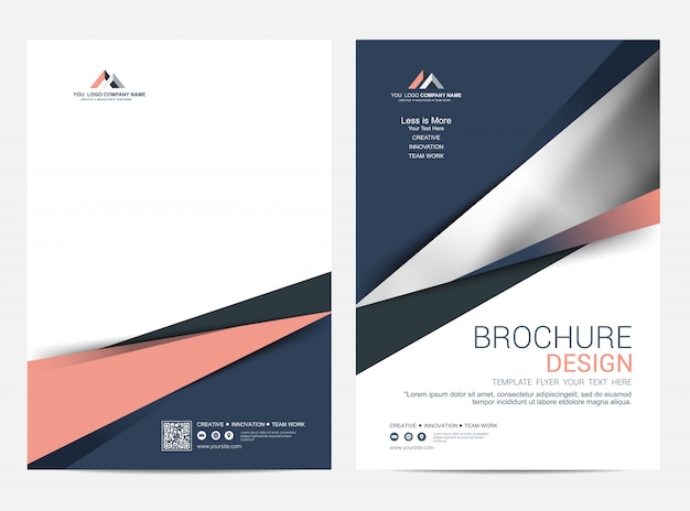 Vector plantilla de diseño de folleto o volante, fondo de diseño de portada de informe anual