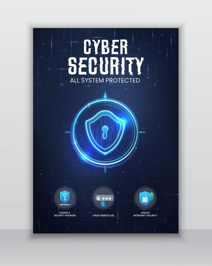 plantilla de diseño de folleto de seguridad cibernética