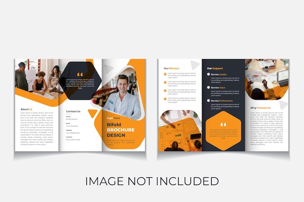 Plantilla de diseño de folleto tripla de Vector Business con un diseño moderno