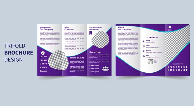 Plantilla de diseño de folleto tríptico A4